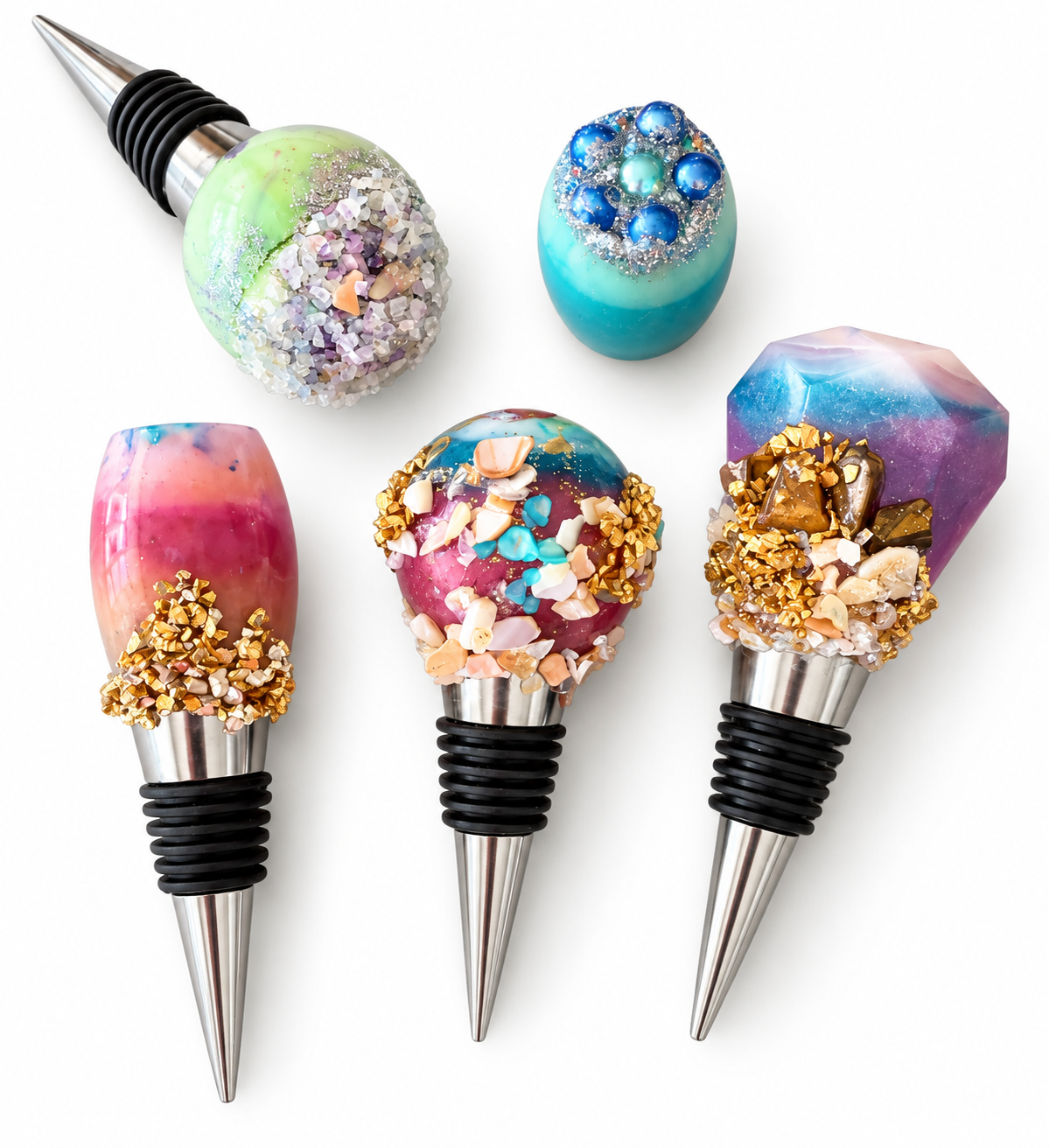 Bottle Jewels (Various one-of-a-kind jewels)