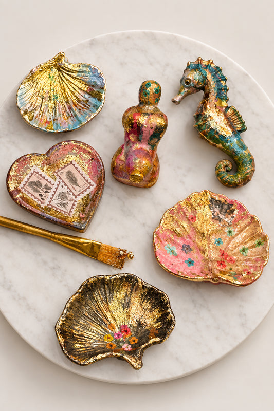 Gilded Keepsakes — Hand-Painted Ceramic Catch-All